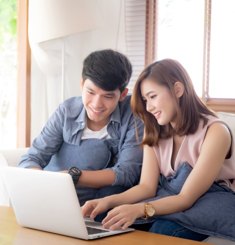 Client working from anywhere on a laptop